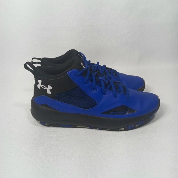 UNDER ARMOUR Lockdown 5 Basketball Shoes Blue Black Men size 10/Women size 11.5 - Picture 2 of 15